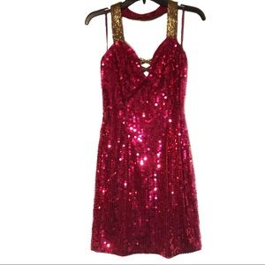 Vintage Pink sparkly dress